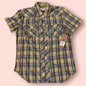 True Religion Men's Western Plaid Shirt